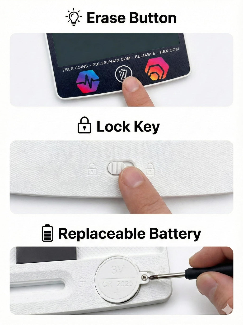 LCD Writing Tablet (w/ Magnet)